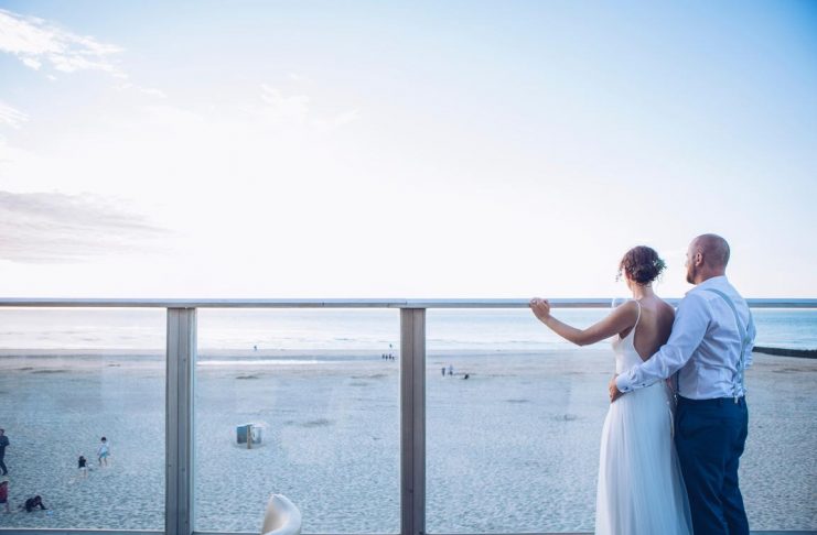 Trauunng am Strand von Cadzand-Bad