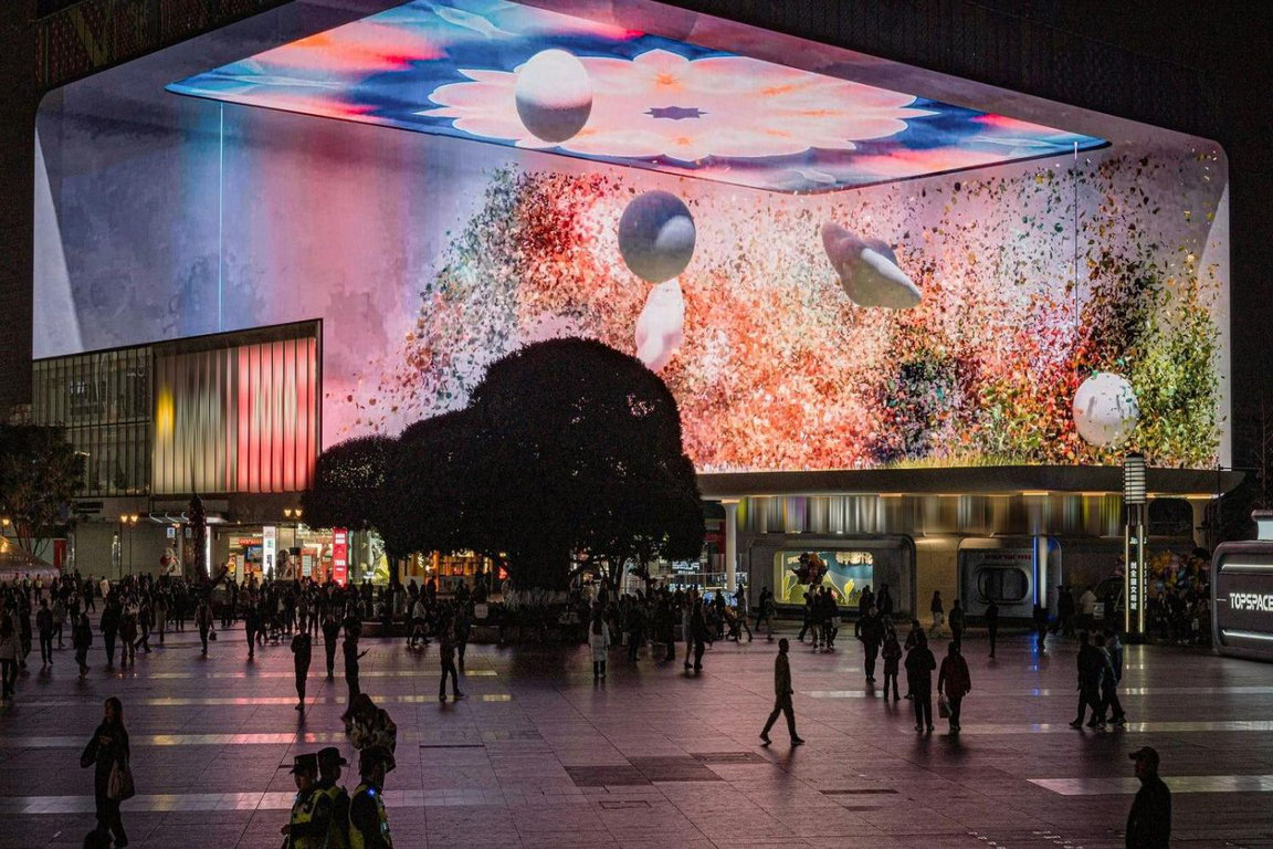 Oostende im Winter: Lichtershow "Lichtgolf"