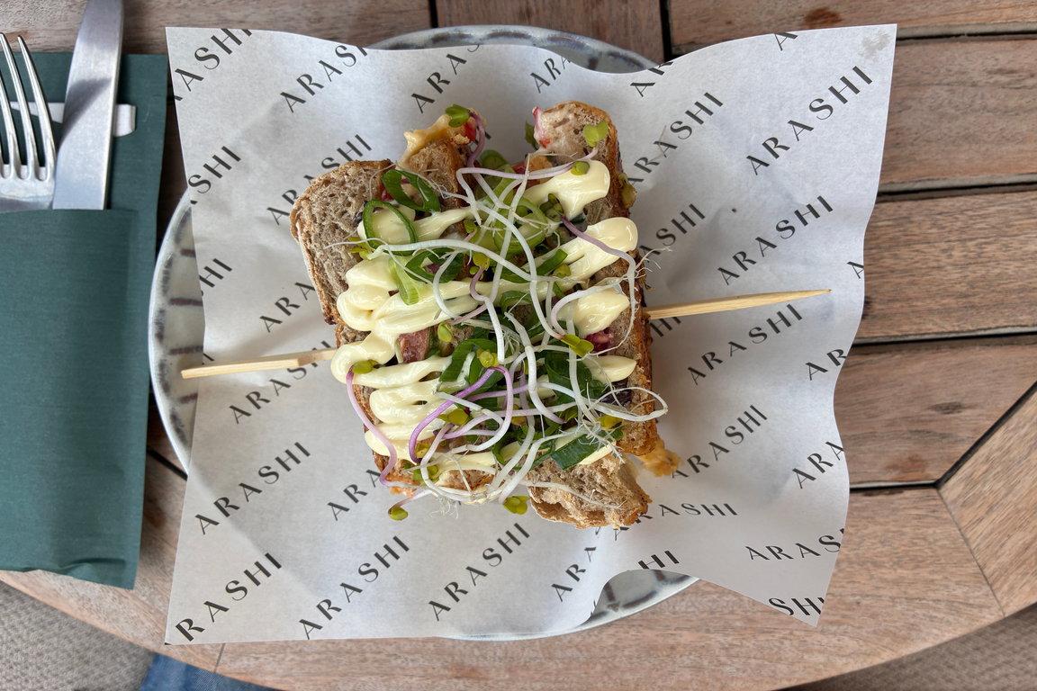 Foodbar "Arashi“ in Cadzand-Bad: Croque Arashi