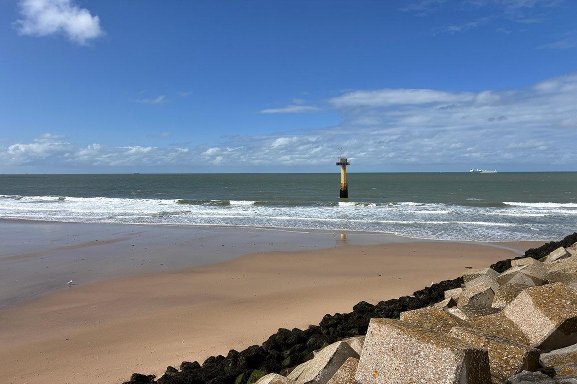 Foodbar "Arashi“ in Cadzand-Bad: Blick auf die Nordsee
