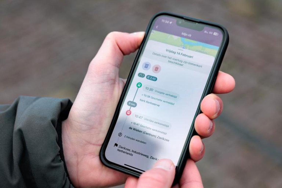 Reisen durch Zeeland-App zur Buchung eines Flex-Bus